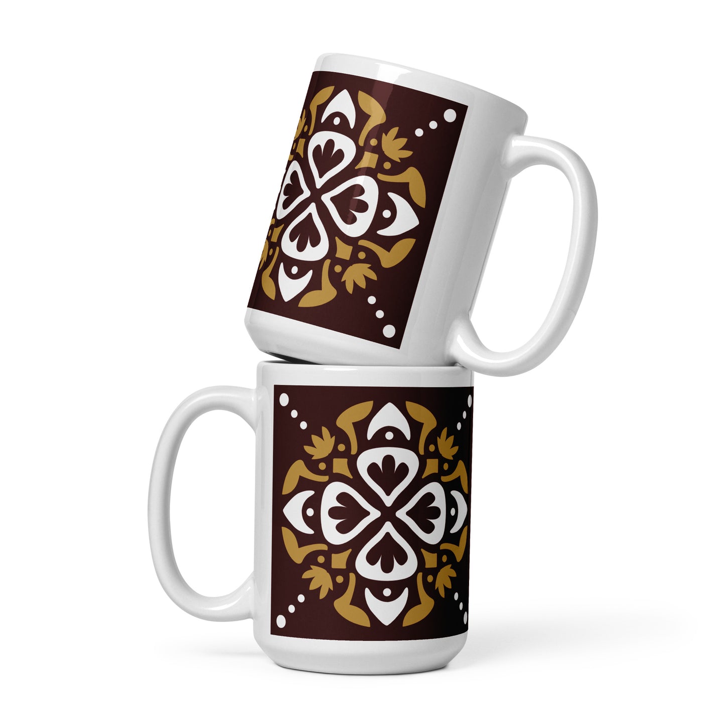 White glossy mug