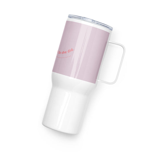 Travel mug with a handle