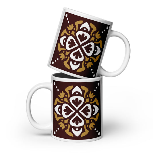 White glossy mug